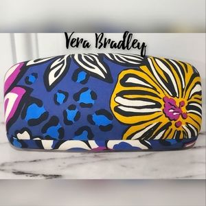 Vera Bradley blue floral hinged hard shell eye glasses case